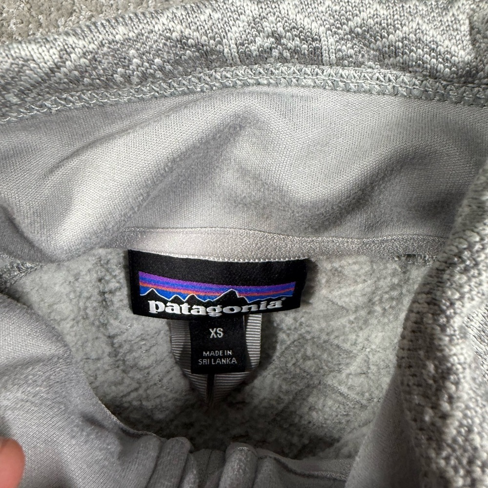 Patagonia Better Sweater 1/4 Zip Froze Jacquard Salt Gray Sweater Womens XS - Picture 2 of 6